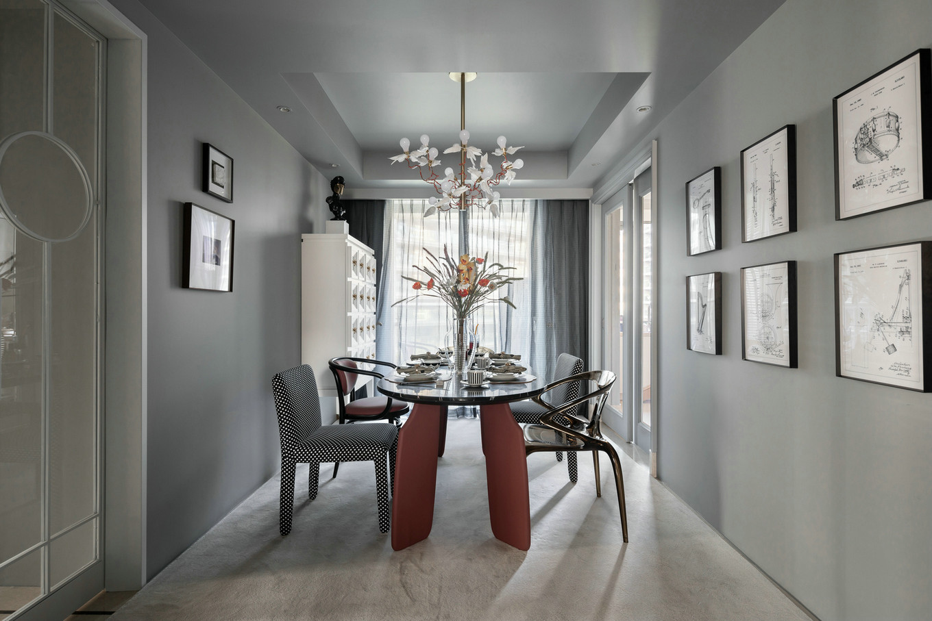 法式輕奢風(fēng)格家裝設(shè)計(jì)室內(nèi)裝修效果圖-餐廳 法式輕奢風(fēng)格家裝設(shè)計(jì)室內(nèi)裝修效果圖-餐廳