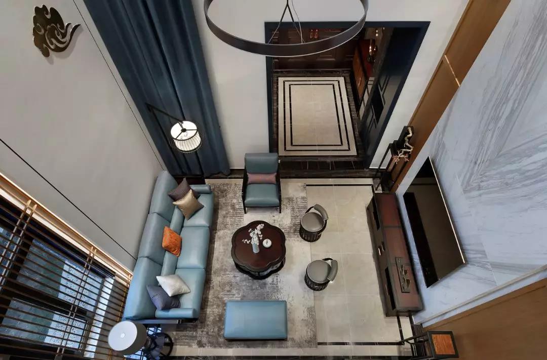 裝修公司新中式風(fēng)格別墅裝修效果圖-客廳 裝修公司新中式風(fēng)格別墅裝修效果圖-客廳