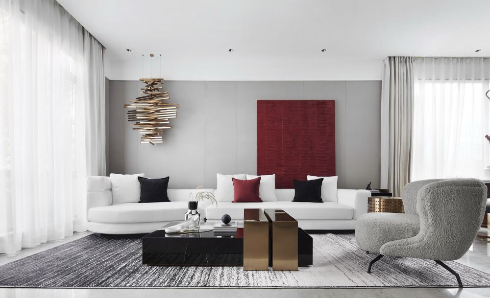 江門(mén)市名門(mén)壹號(hào)輕奢風(fēng)格三居室裝修案例