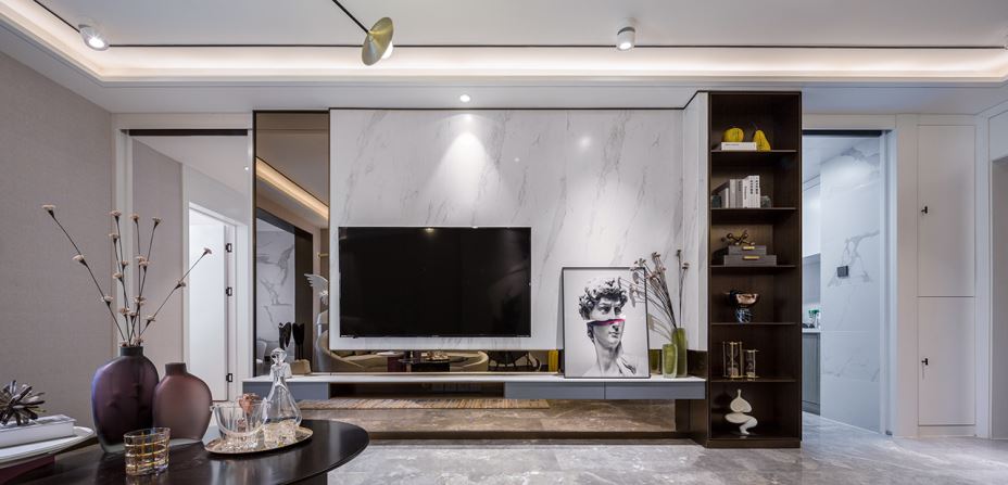 江門市東堯路住宅樓輕奢風(fēng)格三居室裝修案例