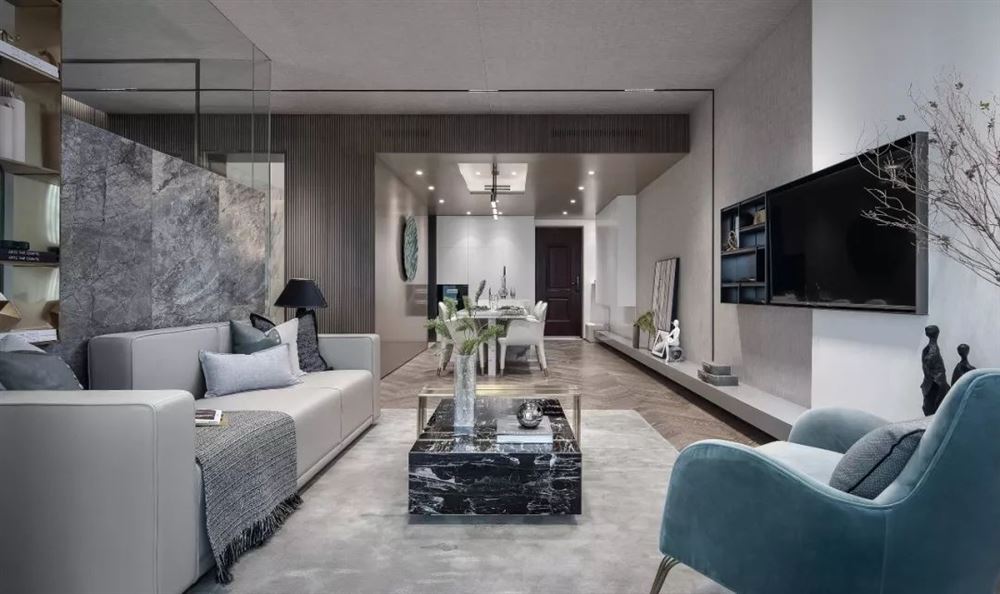 佛山市方直&middot;瓏湖灣現(xiàn)代簡約風(fēng)格四居室裝修案例