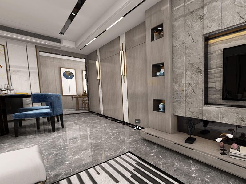 茂名市寶和雅苑輕奢風(fēng)格四居室裝修案例