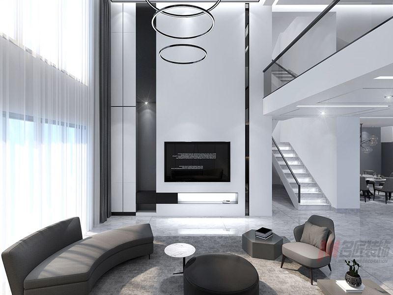 自貢市銀海&middot;金域國際一期現(xiàn)代簡約風(fēng)格別墅裝修案例