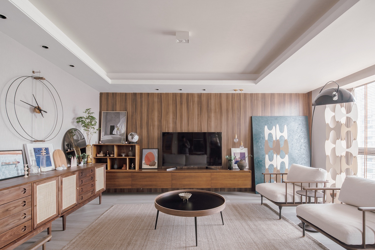 原木簡(jiǎn)約風(fēng)格室內(nèi)家裝案例效果圖-客廳電視背景墻 原木簡(jiǎn)約風(fēng)格室內(nèi)家裝案例效果圖-客廳電視背景墻