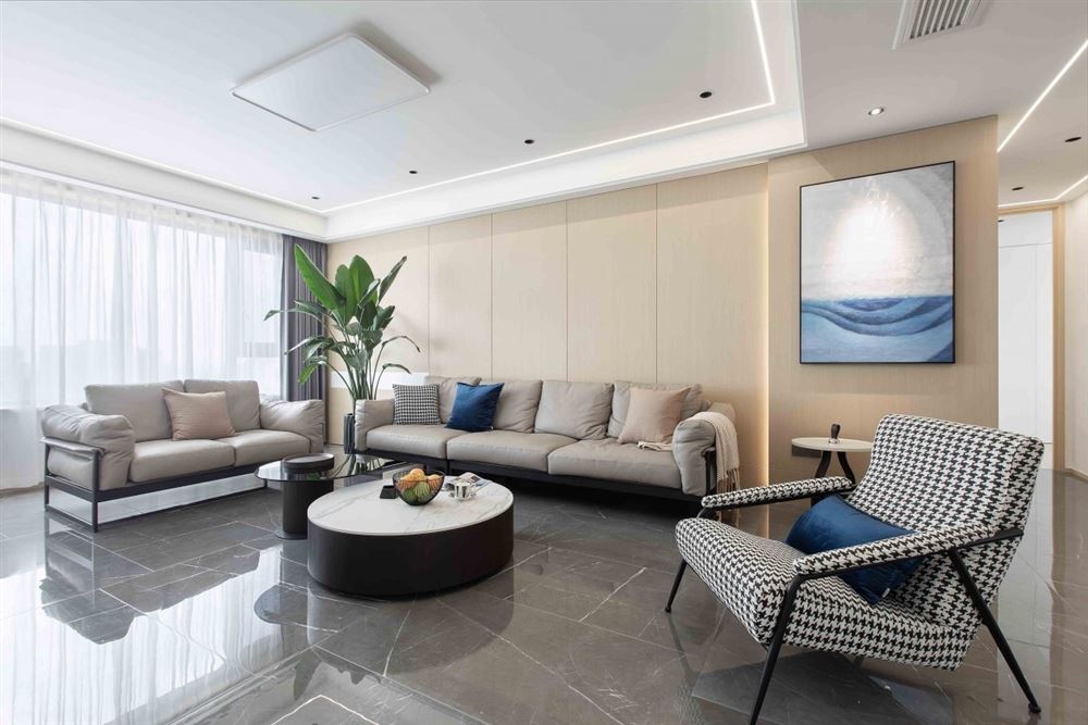 江門市雁山豪苑現(xiàn)代簡約風(fēng)格四居室裝修案例