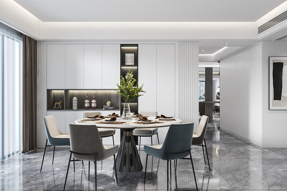 汕頭市天合名門豪庭輕奢風(fēng)格四居室裝修案例