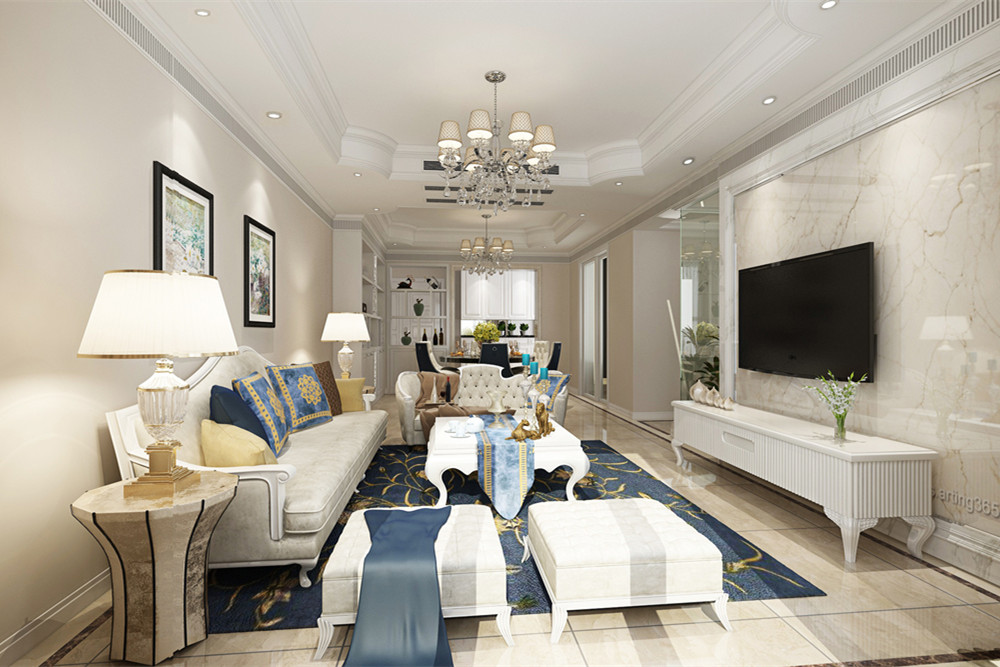 惠州市中天彩虹城現(xiàn)代簡約風格三居室裝修案例