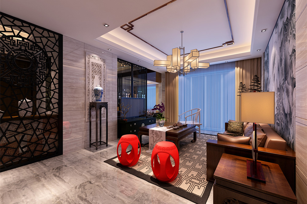 江門201-300平米新中式風(fēng)格家裝設(shè)計案例