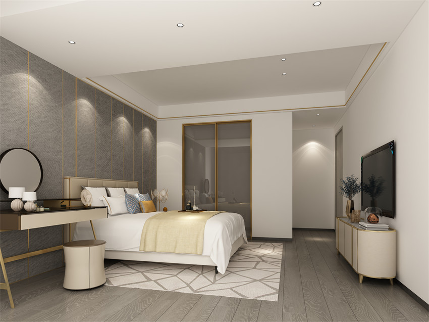 廣州市富力桃園輕奢風(fēng)格三居室裝修案例