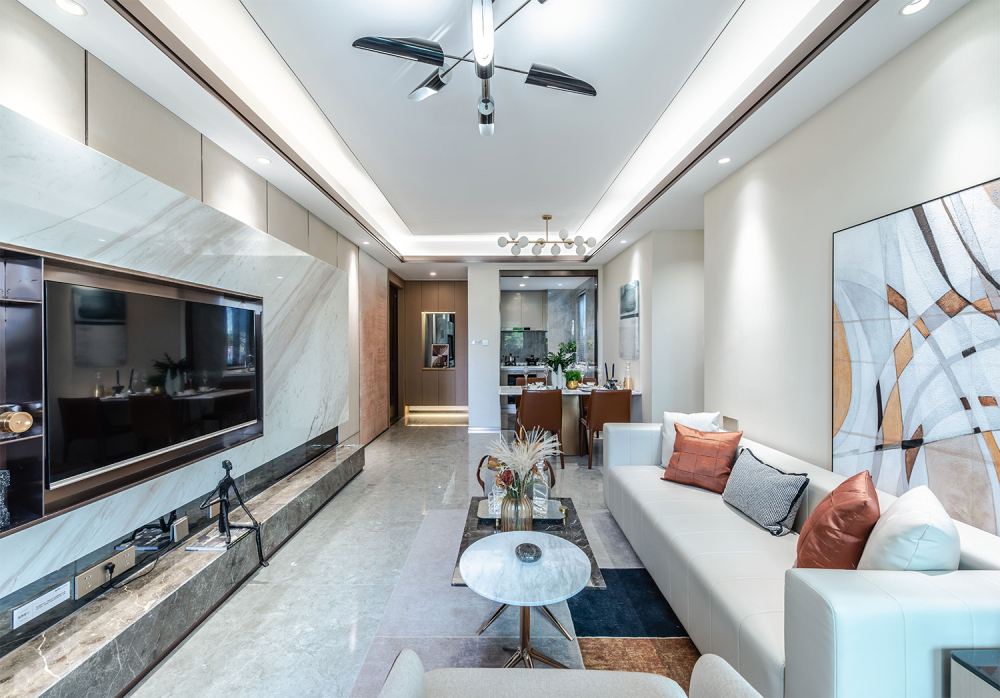 廣州市珠江帝景苑輕奢風(fēng)格三居室裝修案例