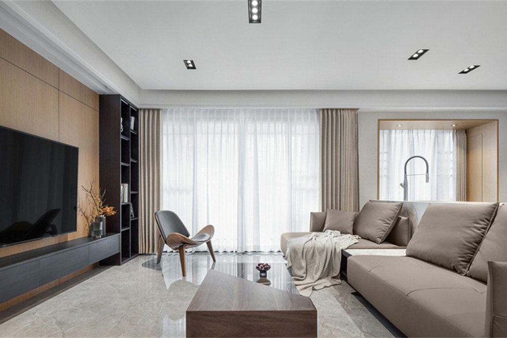 廣州市珊瑚灣畔輕奢風(fēng)格三居室裝修案例