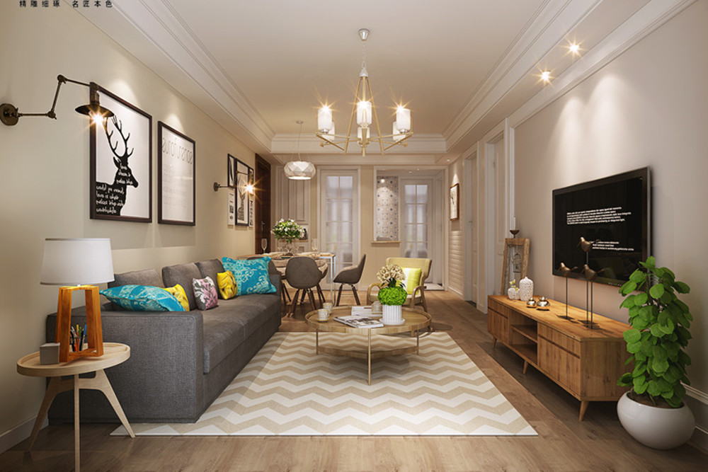 合肥101-200平米北歐風(fēng)格中鐵國際城裝修設(shè)計效果圖