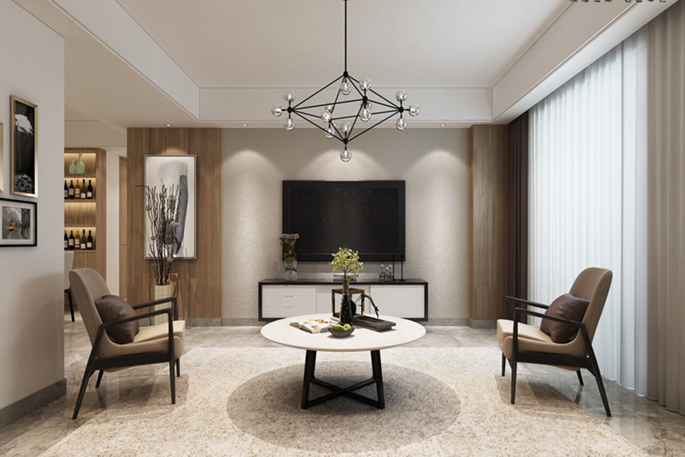 合肥市合肥孔雀城現(xiàn)代簡約風格三居室裝修案例