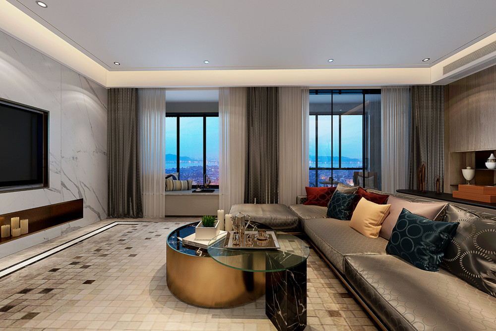 嘉興市大誠金廷府現(xiàn)代簡約風(fēng)格三居室裝修案例