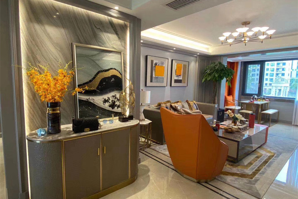 南平市鉑悅花園輕奢風格三居室裝修案例