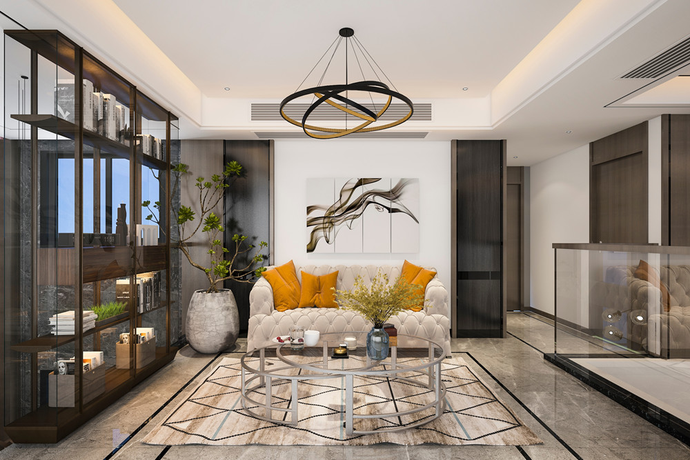 中山市雅居樂民森迪茵湖小鎮(zhèn)輕奢風(fēng)格四居室裝修案例