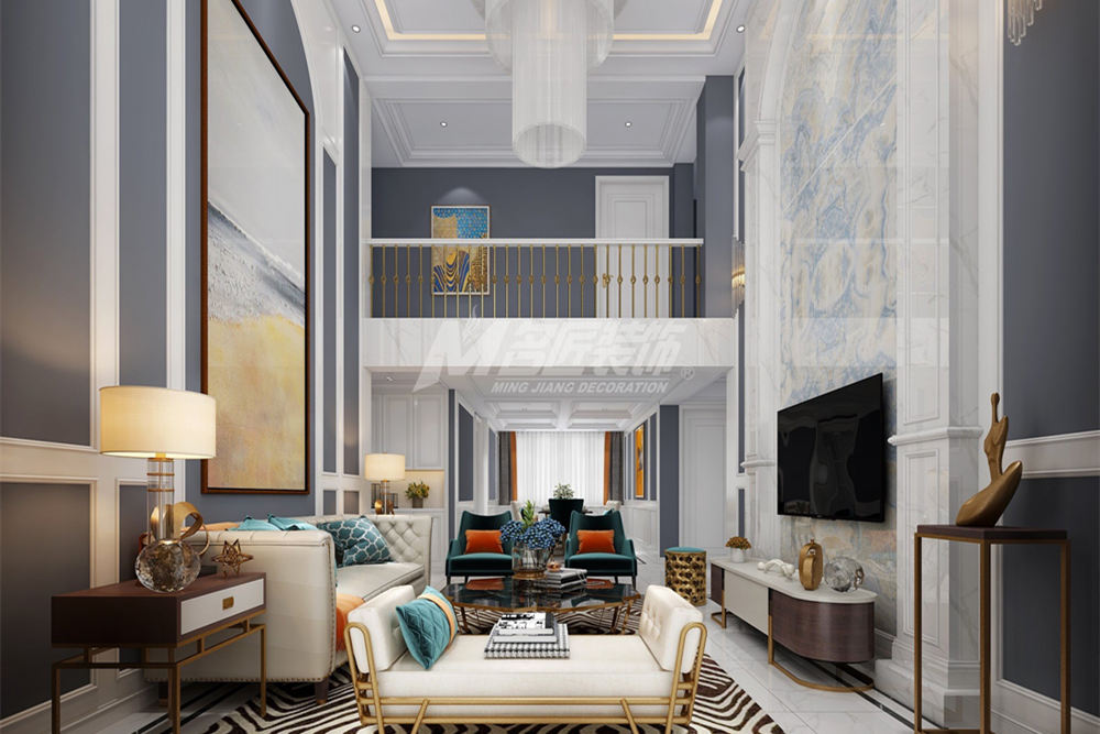 南京201-300平米輕奢風(fēng)格康利華府家裝設(shè)計(jì)效果圖