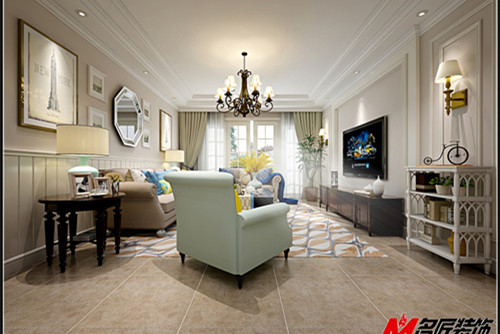 梧州101-200平米美式風(fēng)格卡地亞室內(nèi)設(shè)計效果圖