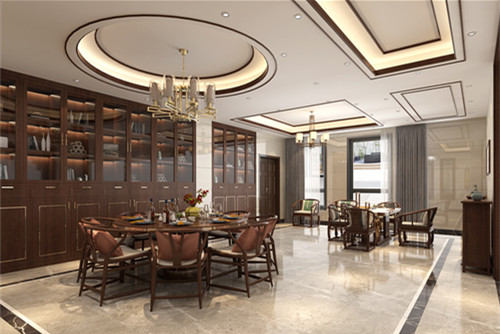 玉林市凱旋世紀(jì)廣場(chǎng)新中式風(fēng)格四居室裝修案例