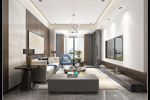 玉林市歐景嘉園輕奢風格三居室裝修案例