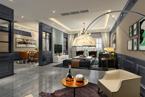 梧州201-300平米輕奢風格麗港華府家裝設計效果圖