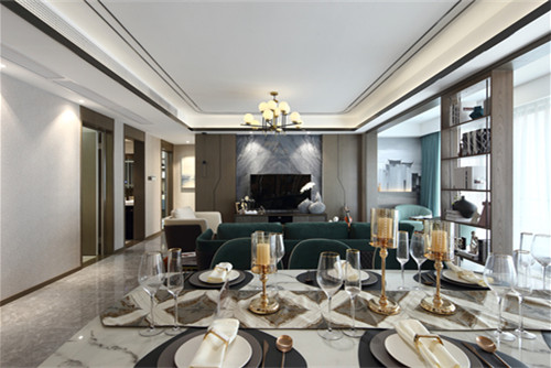 德陽(yáng)市溫莎湖畔輕奢風(fēng)格三居室裝修案例