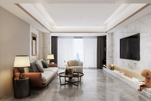 德陽市國稅局家屬區(qū)(羅江)新中式風(fēng)格三居室裝修案例