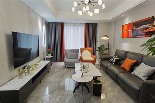 德陽市萬達(dá)華府?，F(xiàn)代簡約風(fēng)格三居室裝修案例