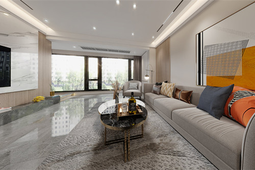 自貢市碧波園現(xiàn)代簡約風(fēng)格三居室裝修案例