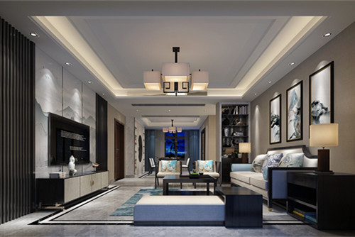 泰州101-200平米新中式風(fēng)格榕湖世家室內(nèi)裝修設(shè)計案例