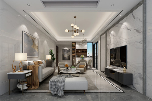 惠州市昶盛昶園現(xiàn)代簡約風格三居室裝修案例