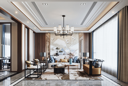 陽(yáng)江市陽(yáng)江奧園新中式風(fēng)格別墅裝修案例