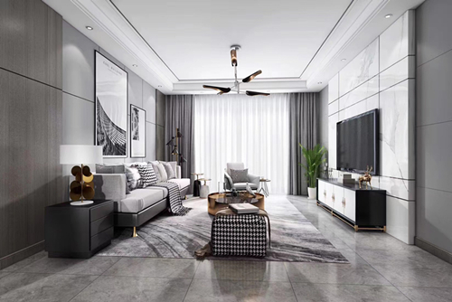 江門(mén)市華僑城&middot;云頂現(xiàn)代風(fēng)格三居室裝修案例