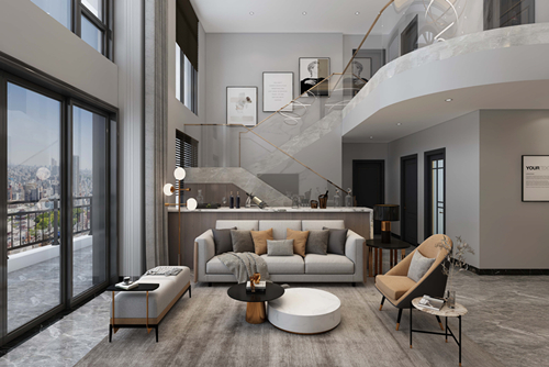 江門(mén)市名門(mén)壹號(hào)輕奢風(fēng)格復(fù)式裝修案例