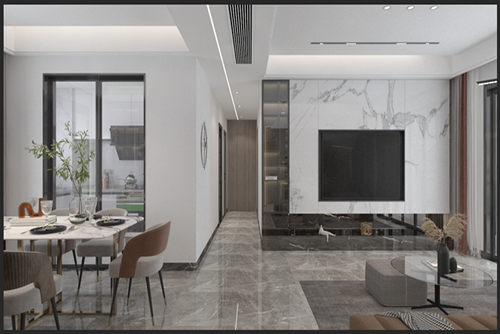 江門(mén)市花城又一村現(xiàn)代風(fēng)格三居室裝修案例