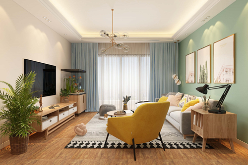 廣州市福今路小區(qū)北歐風(fēng)格四居室裝修案例