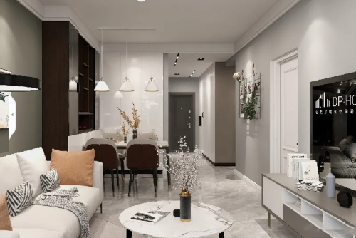 佛山市世茂弘陽綠島湖公館現(xiàn)代簡約風(fēng)格三居室裝修案例