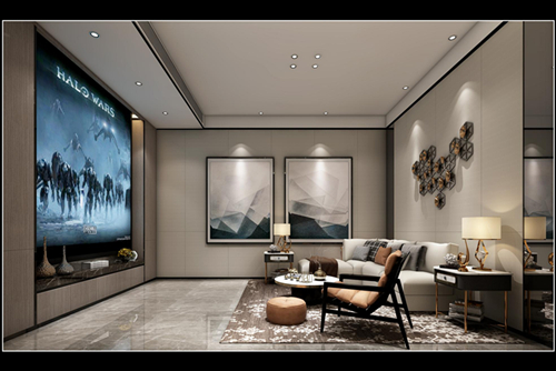 ?？谑谐尚啪霸番F(xiàn)代風格平層裝修案例