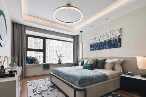 汕頭市濠悅灣新中式風(fēng)格四居室裝修案例