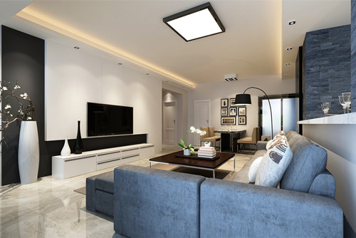 中山市盈彩美地現(xiàn)代簡約風(fēng)格三居室裝修案例