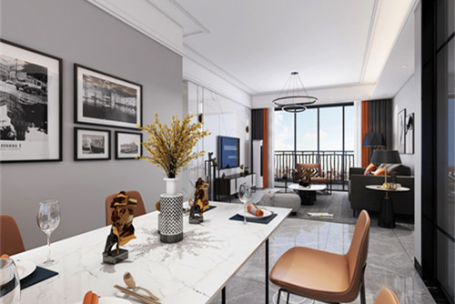 中山市麗豪花園現(xiàn)代簡約風(fēng)格三居室裝修案例