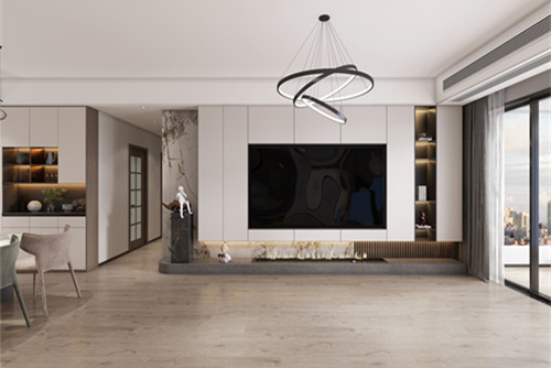 中山市雅居樂劍橋郡輕奢風格四居室裝修案例