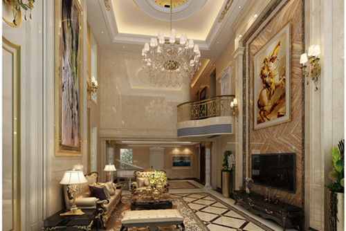 中山市萬科柏悅灣歐式風格別墅裝修案例