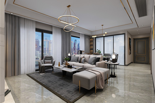 中山市健康花城現代簡約風格三居室裝修案例