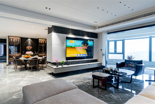 德陽市萬達(dá)華府?，F(xiàn)代簡約風(fēng)格四居室裝修案例