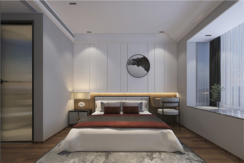 莆田市碧桂園&middot;浪琴灣新中式風格三居室裝修案例