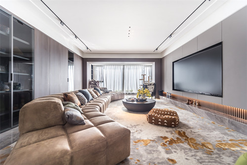 海口市保利中央海岸輕奢風(fēng)格四居室裝修案例