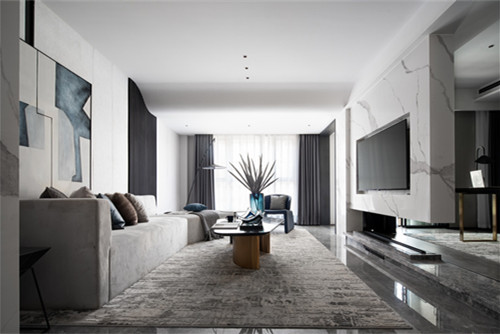 ?？谑泻豌Ｌ母F(xiàn)代簡約風(fēng)格三居室裝修案例